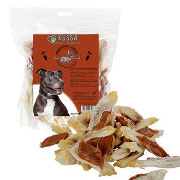 Ласощі для собак Kussa Кролячі вушка з куркою, 500 г 2976850297267 фото
