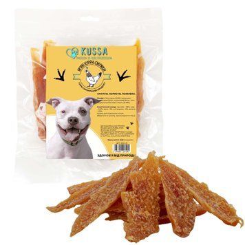 Ласощі для собак Kussa М&rsquo;які курячі смужки, 500 г 2976850297205 фото